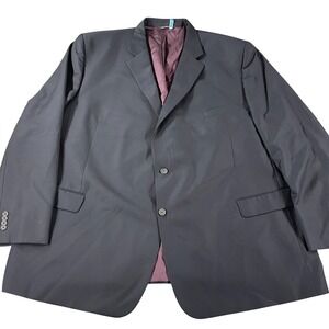Jack Victor Classic Rochester Suit Coat Blazer Size 56R Wool Poly‎ Blue Black